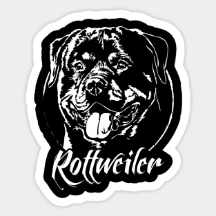 Proud Rottweiler dog portrait Rottie dog Sticker